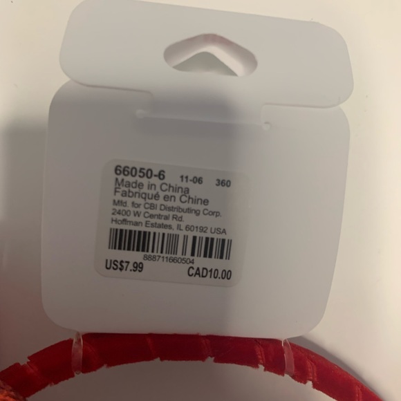 Claire’s red holiday headband with bow. New. - Picture 5 of 5